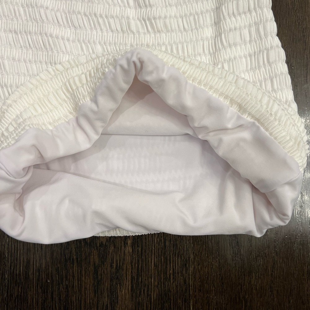 GIRLS CHERYL KIDS SIZE MEDIUM WHITE SCRUNCH DRESS
